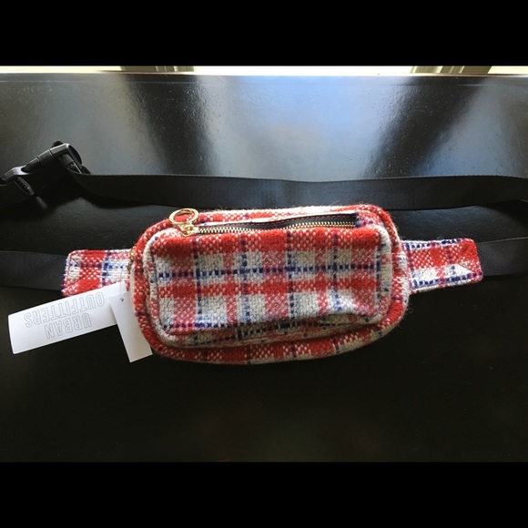 Urban Outfitters Red Plaid woven belt bag - Picture 3 of 5